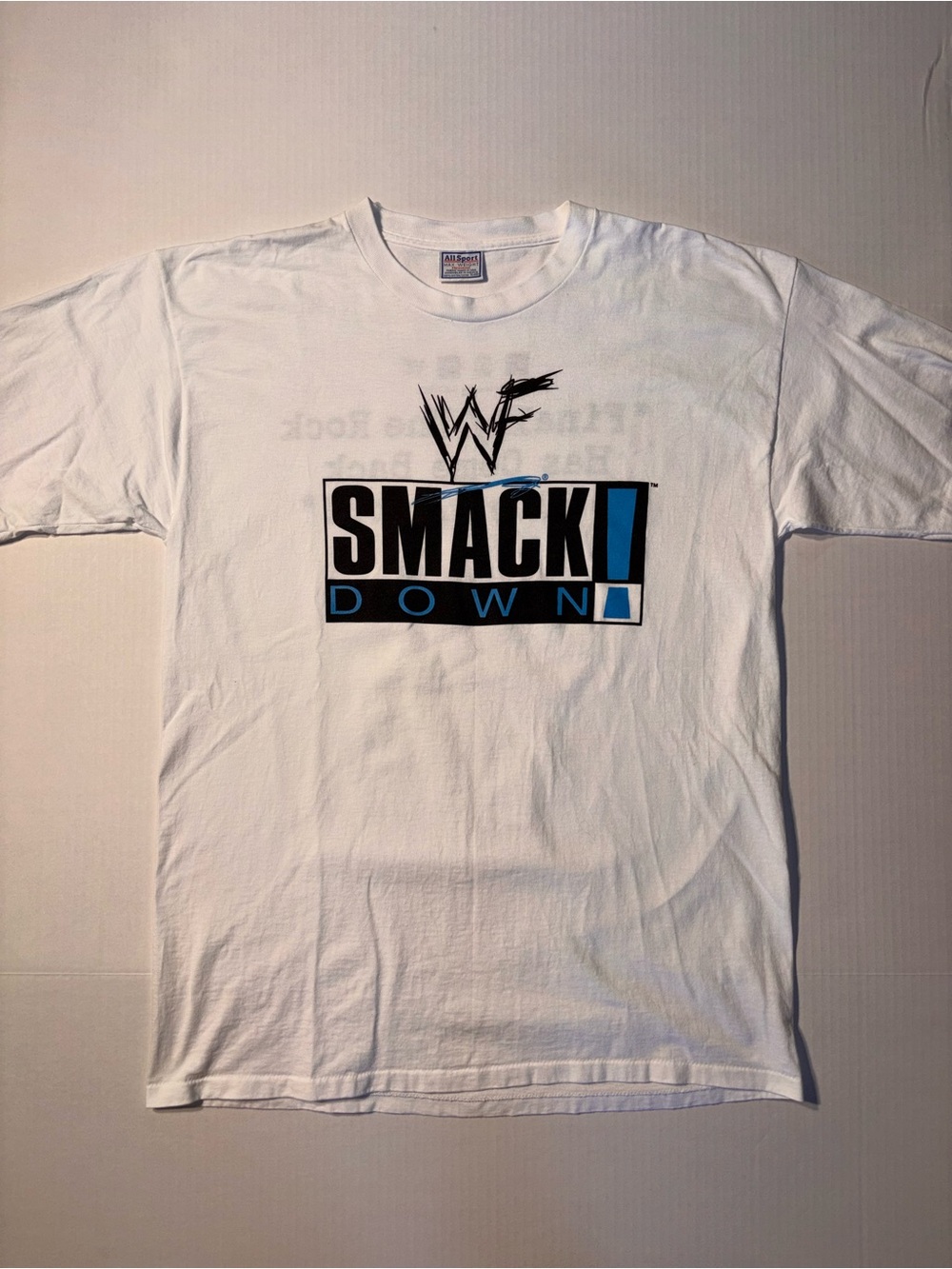 Vtg All Sport WWF Smackdown Rock PlayStation Video Game Promo Wrestling Tshirt